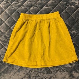 American Eagle Chartreuse Corduroy Skirt